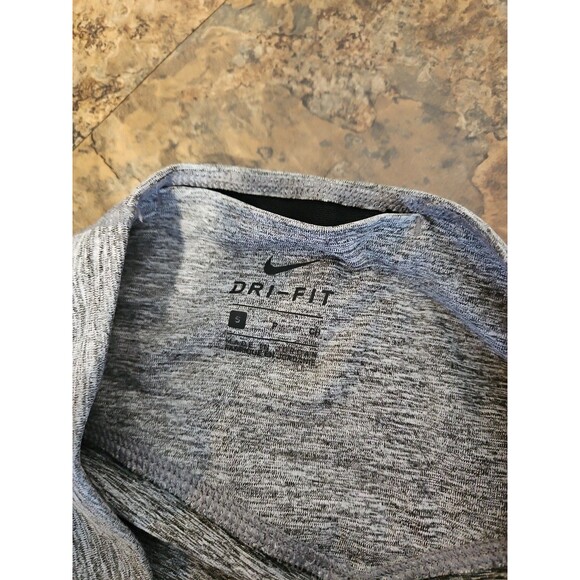 Nike Dri Fit Women Cropped Pants Gray Stretch Elastic Waist Pull On Small (a115) - Picture 3 of 8